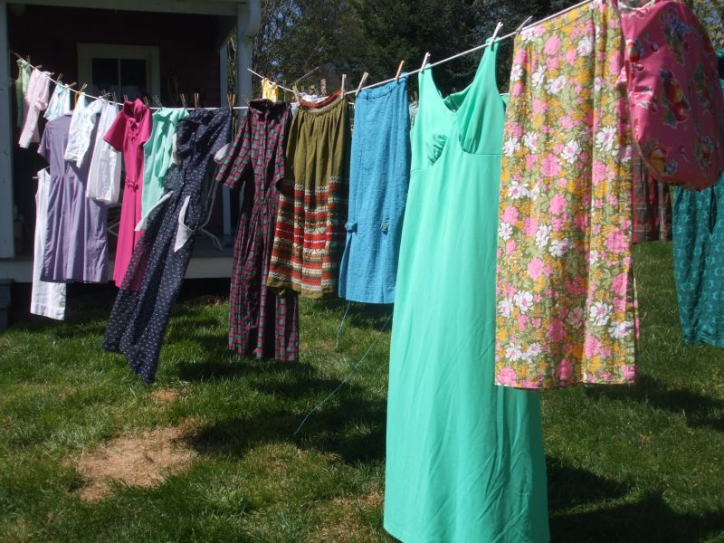 Nothing better than cool vintage clothes fresh off the clothesline.